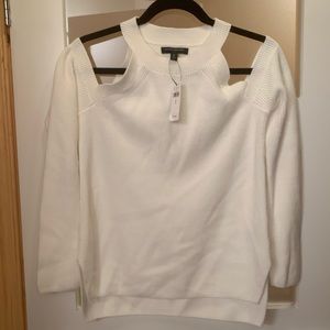 Banana Republic White cold shoulder sweater Sz S